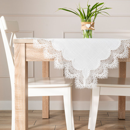 Serena serweta z gipiurą, szerokość 85cm x wysokość 85cm, kolor 001 biały