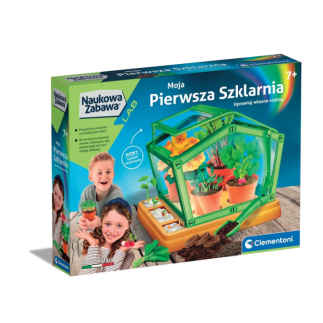 Naukowa zabawa laboratorium moja pierwsza szklarnia botanika rośliny język polski clementoni 50861