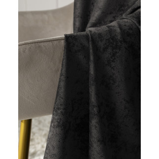 Soft zasłona gotowa na przelotkach, szerokość 140cm x wysokość 260cm, kolor 028 czarny