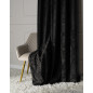 Soft zasłona gotowa na przelotkach, szerokość 140cm x wysokość 260cm, kolor 028 czarny