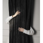 Soft zasłona gotowa na przelotkach, szerokość 140cm x wysokość 260cm, kolor 028 czarny