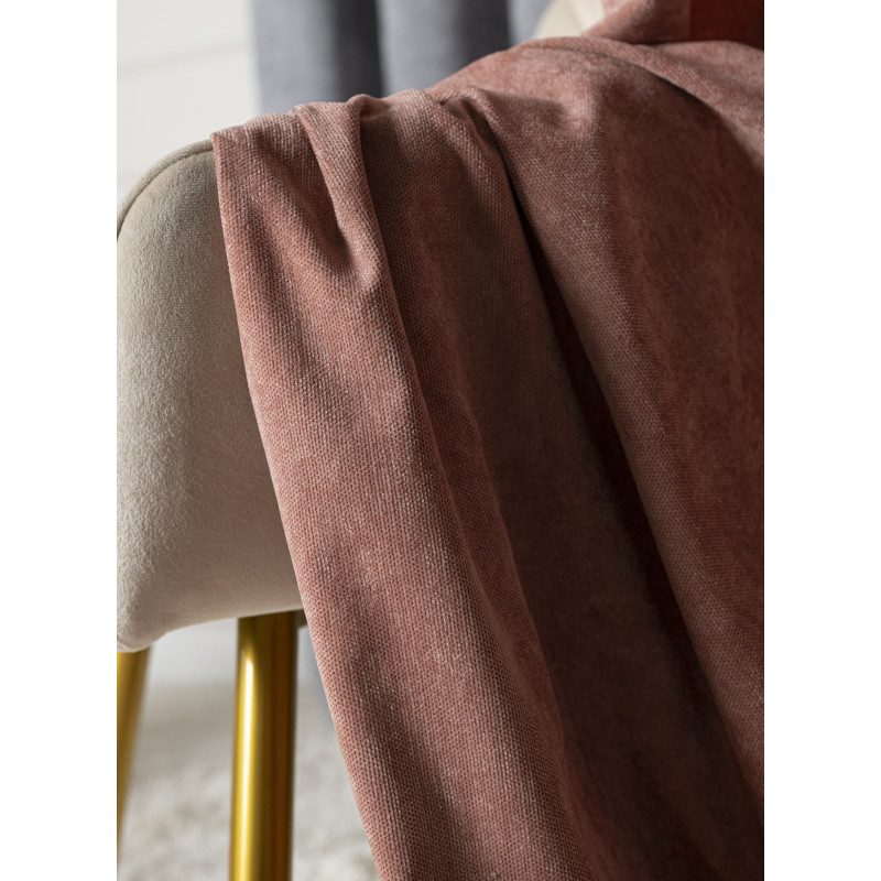 Soft zasłona gotowa na przelotkach, szerokość 140cm x wysokość 260cm, kolor 015 pudrowy różowy