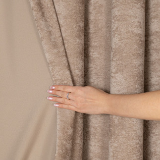 Soft zasłona gotowa na przelotkach, szerokość 140cm x wysokość 260cm, kolor 004 chłodny beżowy