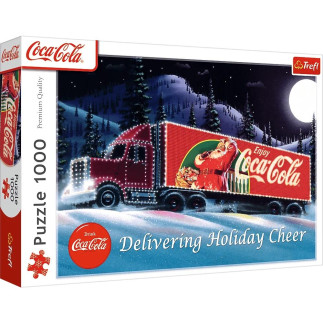 Puzzle - 1000 xmas - coca-cola: świąteczna ciężarówka - trefl 10941