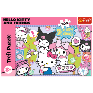 Puzzle - 300 - szalone trio - hello kitty - trefl 23039
