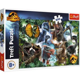 Puzzle - 300 - ulubione dinozaury - universal jurassic world - trefl 23013