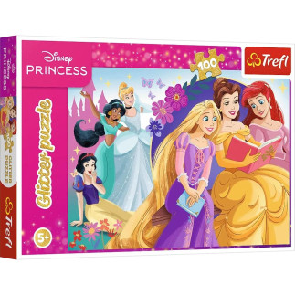 Puzzle - 100 glitter - blask magii przyjaźni - dinsey - trefl 14834