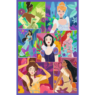 Puzzle - 3x80 - księżniczki przyjaciółki - disney princess - trefl 34884