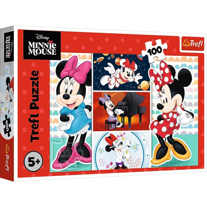 Puzzle - 100 - zabawna minnie - disney - trefl 16517