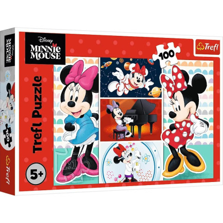 Puzzle - 100 - zabawna minnie - disney - trefl 16517