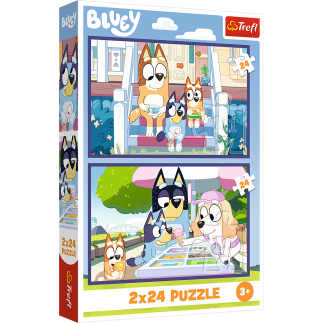 Puzzle - 2x24 - zabawna bluey - trefl 34446
