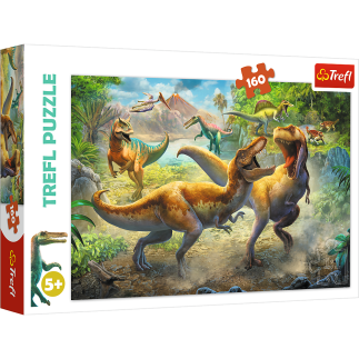 Puzzle - 160 - walczące tyranozaury - trefl 15360