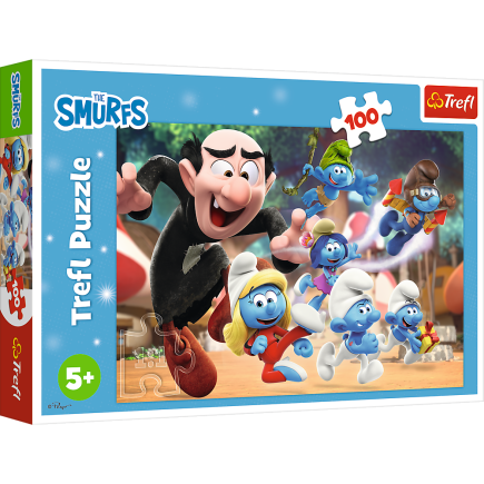 Puzzle - 100 - nauki papy smerfa - smerfy - trefl 16481
