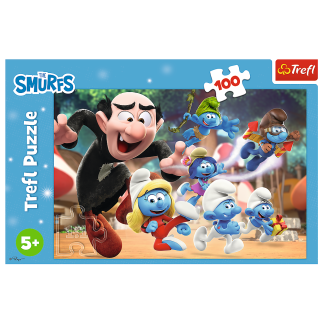 Puzzle - 100 - nauki papy smerfa - smerfy - trefl 16481