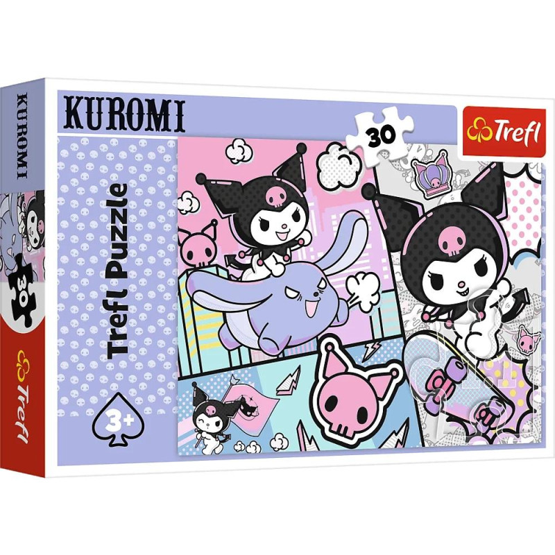 Puzzle - 30 - zabawy z kuromi - hello kitty - trefl 18325