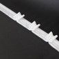 Taśma podwójna zakładka 5cm, marszczenie 1:2, biała, fp050-22-3c3
