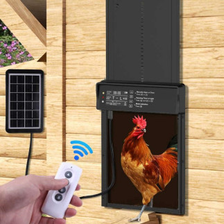 Da265a drzwi automatyczne do kurnika z    panelem solarnym