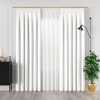 Velvi zasłona gotowa na taśmie, szerokość 140 x wysokość 260cm, kolor 101 biały