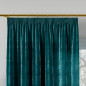 Velvi zasłona gotowa na taśmie, szerokość 140 x wysokość 260cm, kolor 008 ciemny turkusowy  petrol
