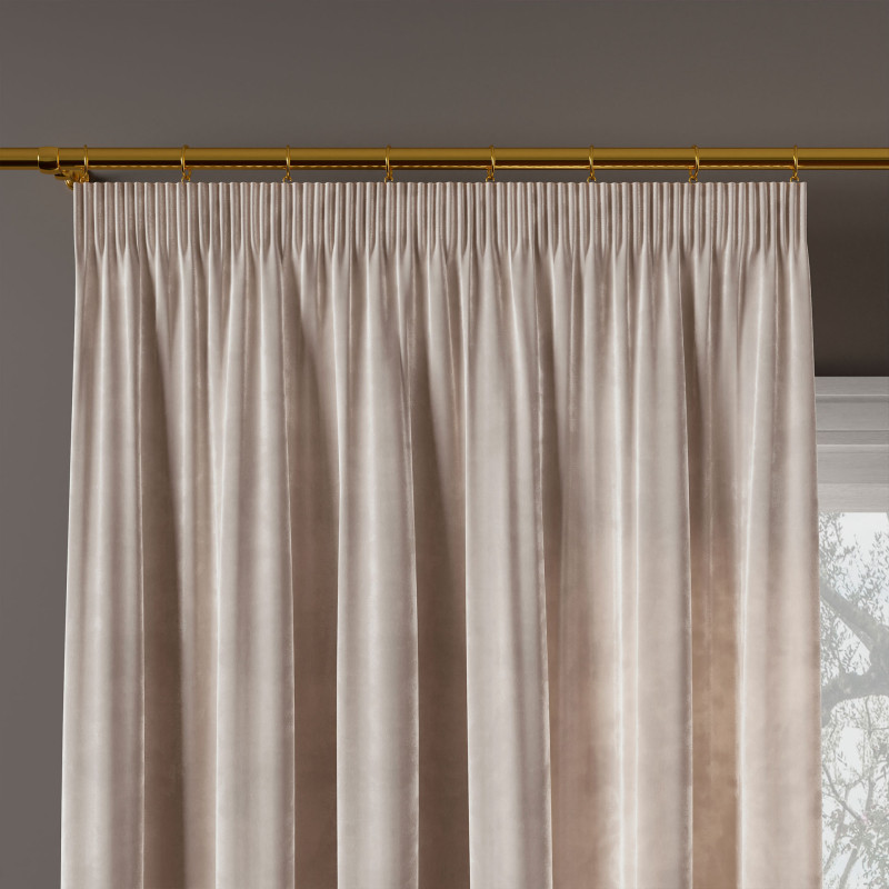 Velvi zasłona gotowa na taśmie, szerokość 140 x wysokość 260cm, kolor 018 ciepły jasny szary