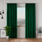 Velvi zasłona gotowa na taśmie, szerokość 140 x wysokość 250cm, kolor 010 ciemny zielony  butelkowy