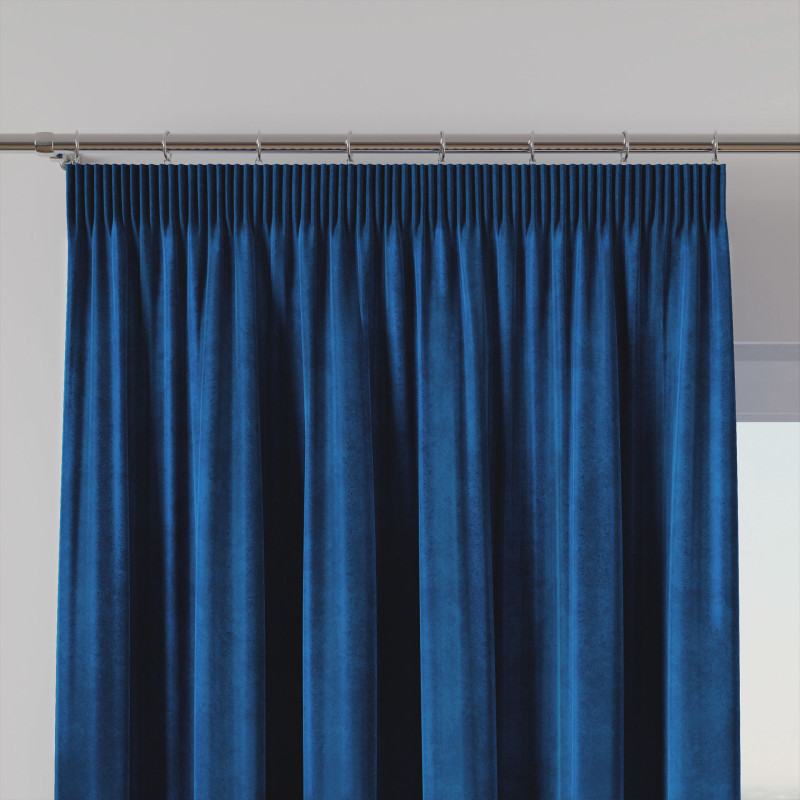 Velvi zasłona gotowa na taśmie, szerokość 140 x wysokość 250cm, kolor 011 granatowy
