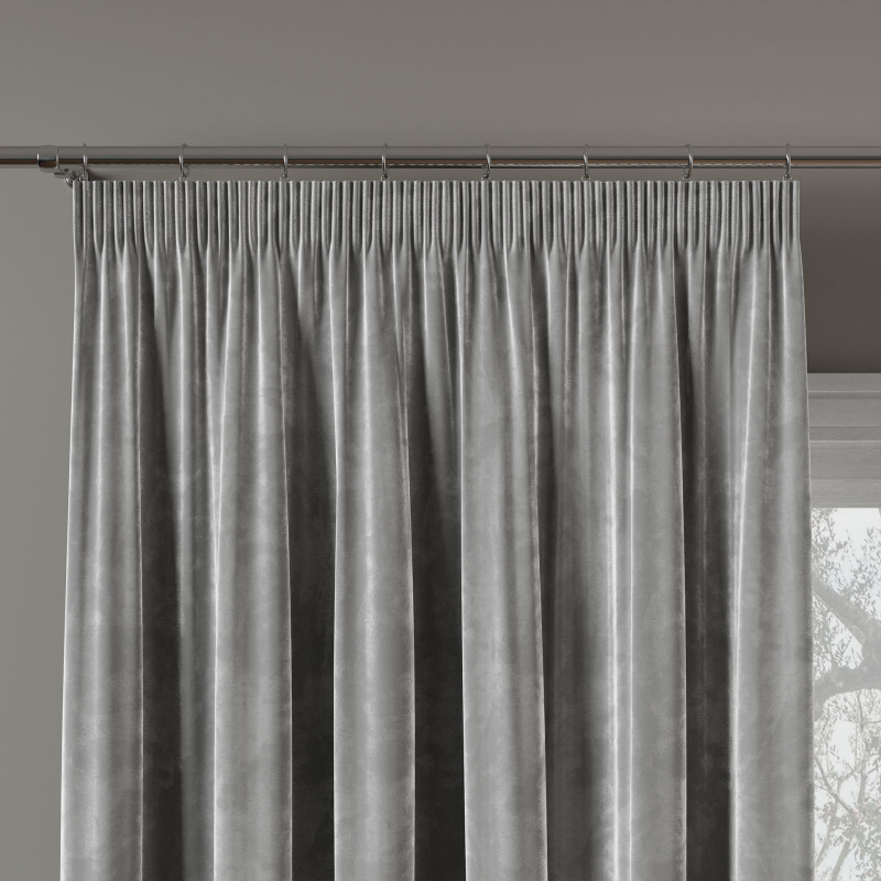 Velvi zasłona gotowa na taśmie, szerokość 140 x wysokość 240cm, kolor 022 chłodny szary