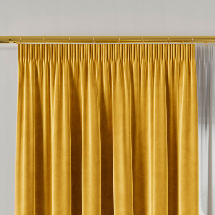 Velvi zasłona gotowa na taśmie, szerokość 140 x wysokość 240cm, kolor 019 szafranowy