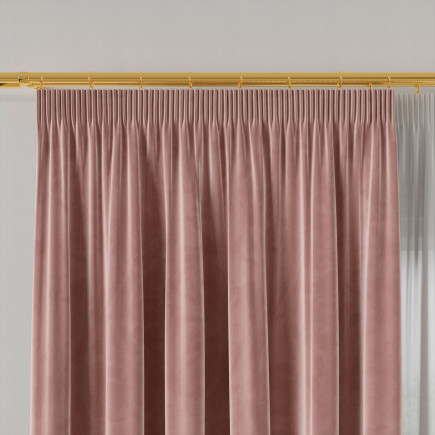 Velvi zasłona gotowa na taśmie, szerokość 140 x wysokość 230cm, kolor 013 ciemny pudrowy różowy