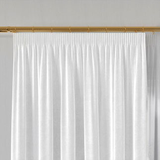 Velvi zasłona gotowa na taśmie, szerokość 140 x wysokość 230cm, kolor 101 biały