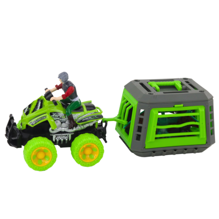 Zestaw quad z kierowcą klatka z dinozaurem pterodaktyl