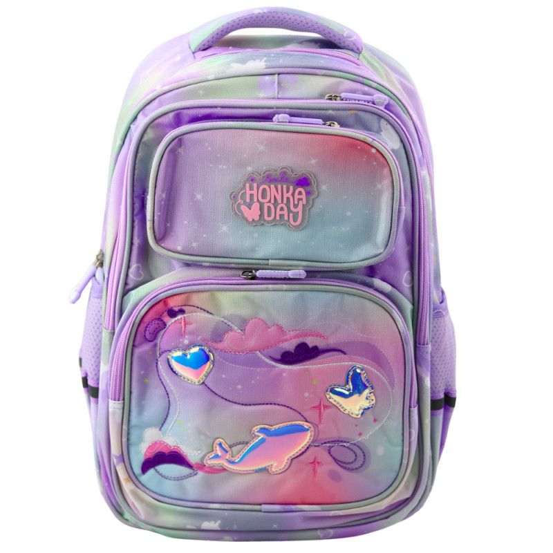 Plecak szkolny pas piersiowy pastelowy kolorowy 20l