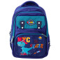 Plecak szkolny dziecięcy pas piersiowy dinozaur granatowy 41x30x16 cm