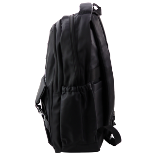 Plecak miejski szkolny 6 kieszeni back up czarny 23l 46cm