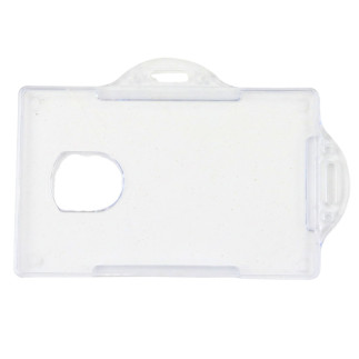 Etui poziome na identyfikator karty twardy plastik przeźroczyste 10szt.