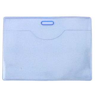 Zestaw etui na identyfikator elastyczne przeźroczyste niebieskie 20szt.