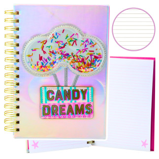 Zeszyt notatnik w linie candy dreams cukierki holograficzny a5 90 kartek