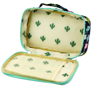 Piórnik szkolny organizer pojemny dodatkowa kieszonka granatowy 21,5cm