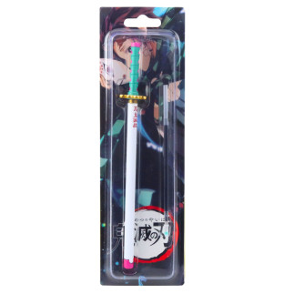 Długopis miecz katana anime metalowy czarny tusz wymienny wkład turkus