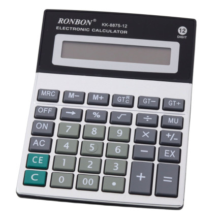 Kalkulator biurowy ronbon kk-8875-12 duży wyświetlacz 12-cyfrowy