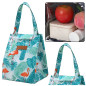 Torba termiczna izolacyjna śniadaniowa lunch bag liście flamingi  25cm