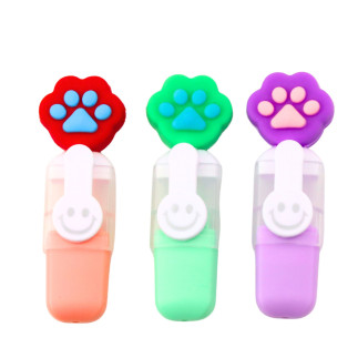 Zestaw mini zakreślacze z łapką w etui kolorowe 6szt 8cm