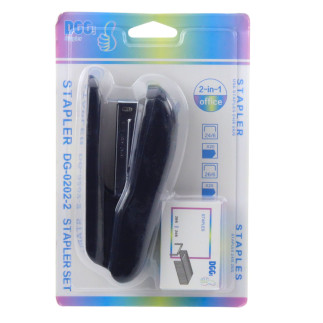 Zszywacz biurowy czarny do 30 kartek zestaw zszywek 24/6 13cm