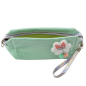 Piórnik kosmetyczka kokardka połyskujące drobinki turkusowy miętowy Piórnik kosmetyczka kokardka połyskujące drobinki turkusowy miętowy