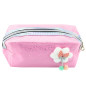 Piórnik kosmetyczka kokardka połyskujące drobinki różowy Piórnik kosmetyczka kokardka połyskujące drobinki różowy