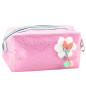 Piórnik kosmetyczka kokardka połyskujące drobinki różowy Piórnik kosmetyczka kokardka połyskujące drobinki różowy