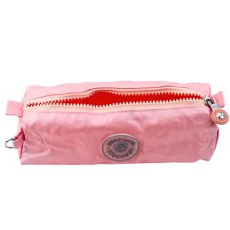 Piórnik szkolny organizer jednokomorowy różowy 21,5cm