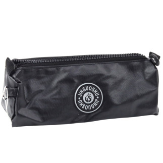 Piórnik szkolny organizer jednokomorowy czarny 21,5cm