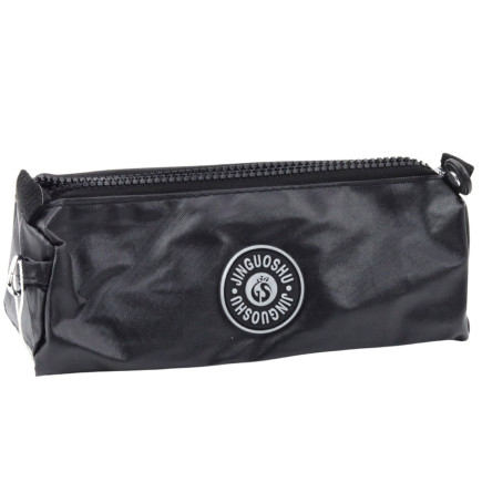 Piórnik szkolny organizer jednokomorowy czarny 21,5cm