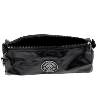 Piórnik szkolny organizer jednokomorowy czarny 21,5cm